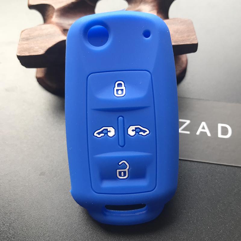 ZAD Silicone Car Key Case For Volkswagen for VW Sharan Multivan T5 MVP 4 Button Remote Car Accessories Shell Holder