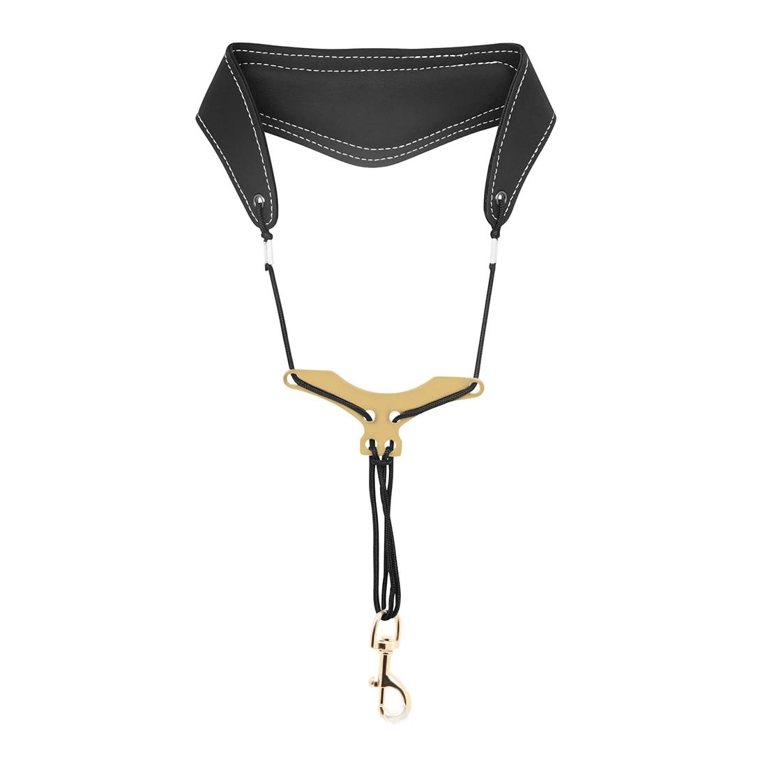 IRIN Saxophone Strap Adjustable Saxophone Leather Neck Strap Soft Protection Ventilate Neck Strap for Soprano Tenor Alto Sax