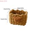 Handmade Woven Cotton Rope Storage Basket Cartoon Animals Little Bear Kids Toys Cosmetics Desktop Organizer Sundries Storage Box