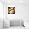 Vintage Rustic Metal Tin Sign with Dragonfly Illustration - Distressed Wall Decor for Home Bar Man Cave Cafe
