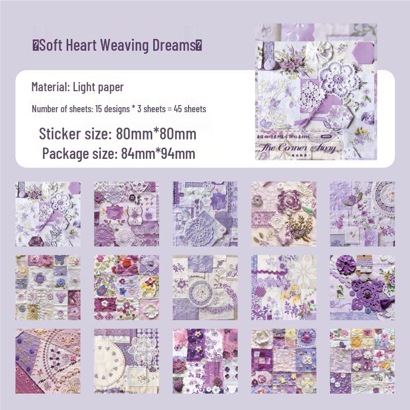 Retro Collage Paper Series: 6 Styles, 45 Tearable Lightweight Sheets