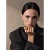 Yhpup High Quality Stainless Steel Metal Shell Stripe Geometric Open Adjustable Ring Texture Fashion Summer Holiday Jewelry