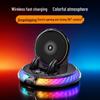 RGB Draadloze Autotelefoonhouder met Anti-schudden, Snelladen en Kleurrijk Sfeerlicht