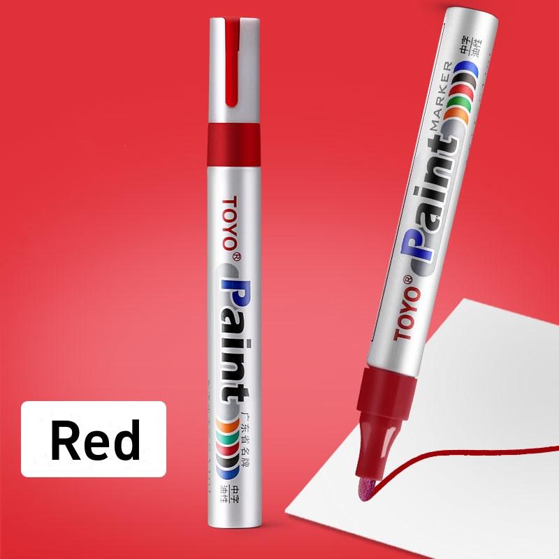 Metal Permanent Paint Marker Pen Waterproof Car Tyre Tire Tread Rubber Graffiti Touch Scratch Wet Wax Highlighter White Markers