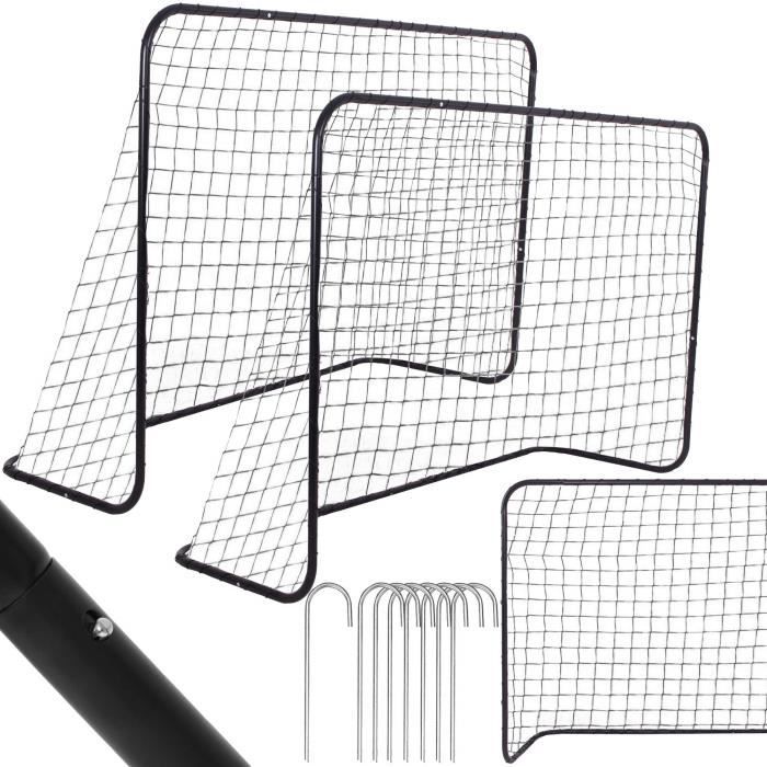 But de football - SPRINGOS - SPRINGOS - 183 x 122 cm - Structure acier - Filet plastique résistant (lot de 2)
