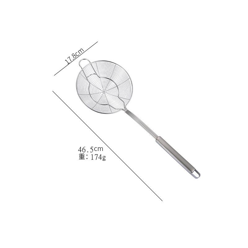 Strecurătoare din Oțel Inoxidabil cu Mâner Lung Mare pentru Tăiței Hot Pot Ulei de Soia Lingură Filtru Sită Făină Strecurătoare Alimentară Ustensile de Bucătărie