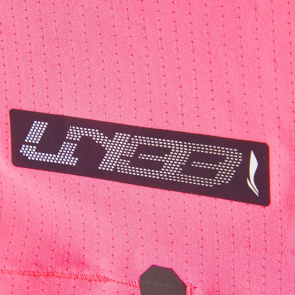 Li Ning Basketball Series Comfortable Casual Letter Print Simple Round Neck Vest Men Tops Fluorescent-Lotus-Pink AAYU065-4
