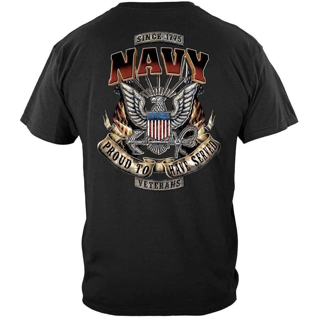 U.S. Navy Veteran T-Shirt Military Patriotic Tribute USA Graphic Tee XXXXL