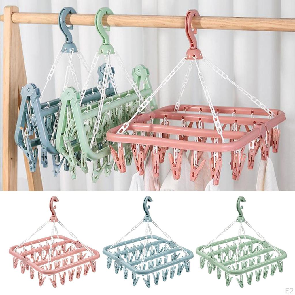 32 Peg Dryer Washing Line Clothes Trousers Hanger