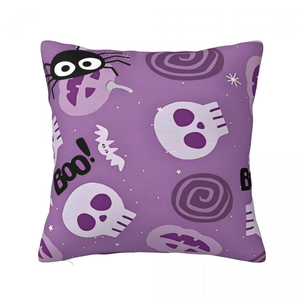 Pillow Case Halloween Themed Square Pillow Cover Retro Trendy Cushion Cover Pattern Pillowcases For Sofa Car Home Decor