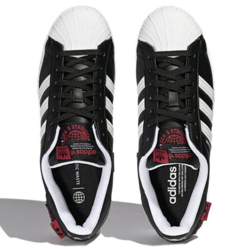 Adidas Originals Superstar 'Black White Red' Sneakers HQ6456