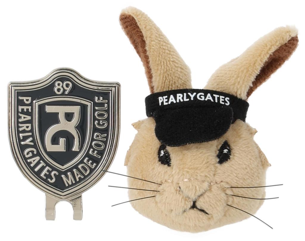 PEARLY GATES Unisex Golf Rabbit Plush Ball Marker, Face: W34.5mm X H90mm, Angry: W41.5mm X H70mm / 053-3284914 040_Face FR