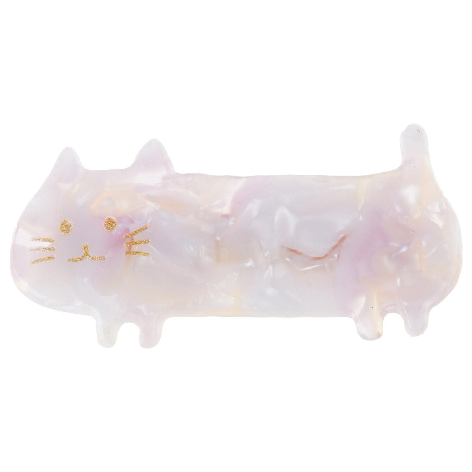 

Fashion Kitty Hair Accessory Practical Hair Clip For Different Ages Especially Cats Lover Acetate And Alloy Hairpieces розовый