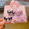 Cartoon Sanrio Hair Ties Set: 5 Pairs Non-Damaging Cinnamoroll & Kuromi Rubber Bands for Kids