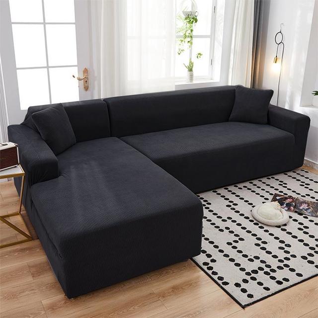 Dicker Sofabezug, bedruckt, elastisch, für Wohnzimmer, Ecksofa, L-Form, Couchbezug, Heimdekoration, 1/2/3/4-Sitzer