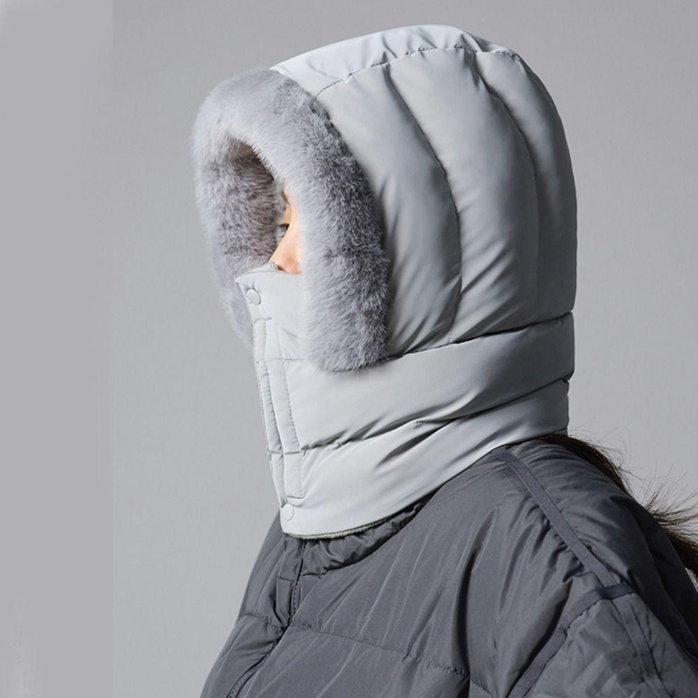 Cold Resistant Warm Scarf Face Mask Windproof Lei Feng Hat 3-in-1 Winter Cycling Hat Skiing