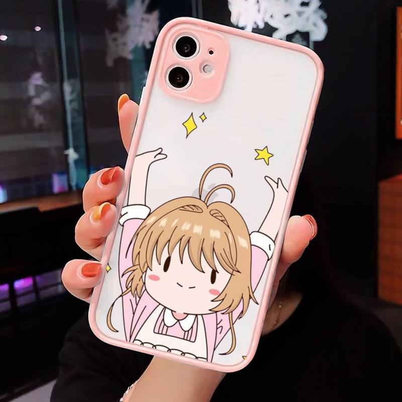Cardcaptor Sakura anime ragazza carina Custodia per telefono opaca trasparente Per iphone 7 8 11 12 plus mini x xs xr pro max cover
