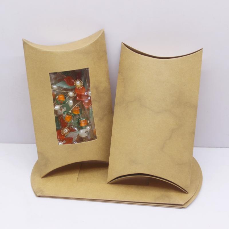 Nowe duże pudełko na poduszkę 17,5x11x3,7 cm do samodzielnego wykonania, ręcznie robione, z okienkiem, z marmurkowym nadrukiem, pudełko na prezent, pudełko na biżuterię w stylu białych kwiatów