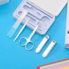 5pcs Custom Logo Professional Pedicure Manicure Kit Beauty Tool Nail Clippers 5 in 1 Stainless Steel Grooming Portable Durable