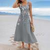 Ladies' Floral Summer Casual and Fashionable Sleeveless Long Dress