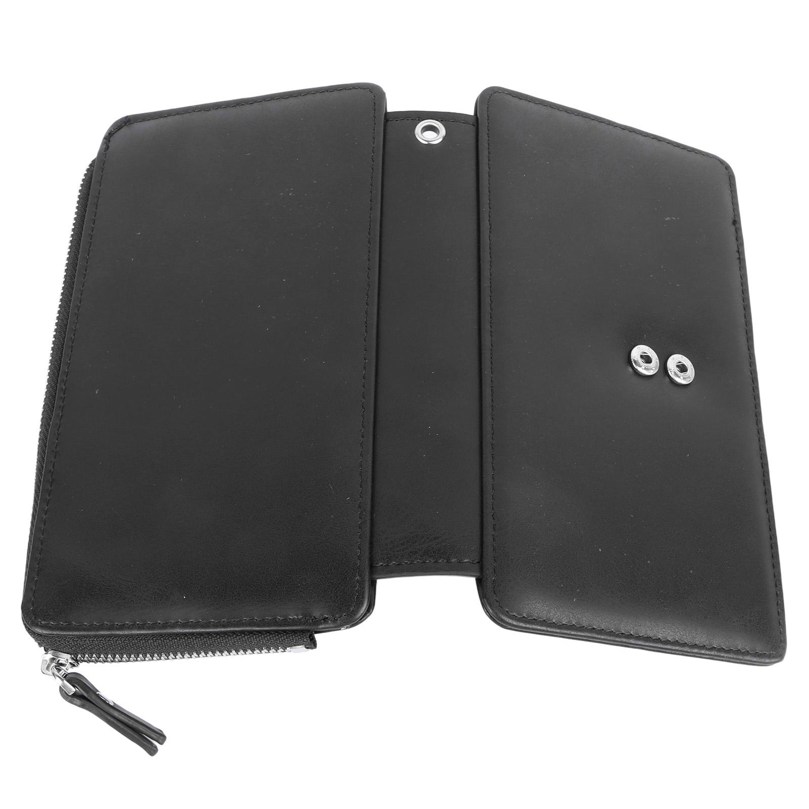 

Длинный кошелек для мужчин из матовой ретро-ПУ кожи, многофункциональный держатель для телефона и карт, кошелек, деловая сумка с молнией и чёрный