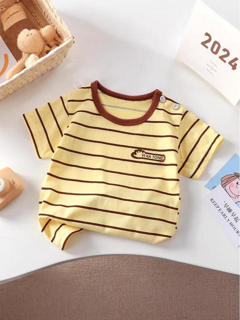 Children's Pure Cotton Short-Sleeved T-Shirt: Summer Style for Girls & Boys