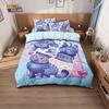 3pcs K-Pop Demon Hunters Printed Chipless Bedding Set Multi Size Comfortable Bedroom Bedding Decoration Machine Washable