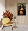 Mona Lisa with Pumpkin Altered Art Poster Famous Renaissance Portrait Prints Funny Classic Art Canvas Painting Kitchen Decor