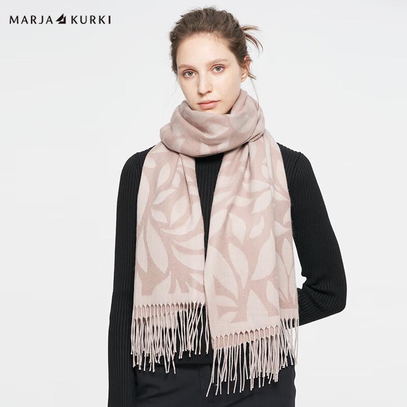 MARJA KURKI Oversized Autumn Print Cashmere Shawl Scarf 70*180cm