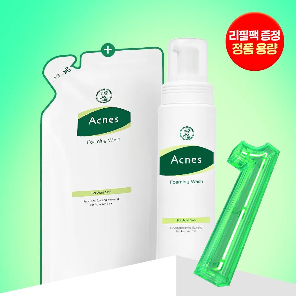 Acnes Foaming Wash 200ml Refill Set (+Refill 200ml)