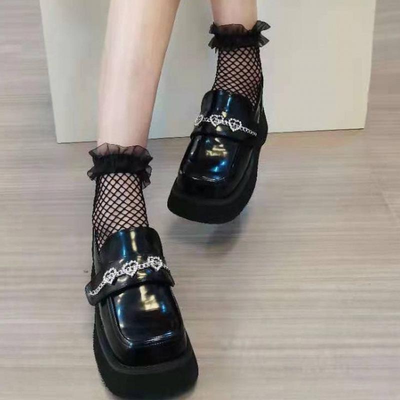 Summer Style Fishnet Mesh Socks with Thick Soles – Sexy & Invisible Non-Slip Women's Short Socks