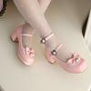 Süße Riemen Schnallen Lolita Pumps für Damen Blockabsatz Plateau Hochzeit Party Mary Janes Schuhe Damen Rosa Rot Mädchen Größe 43
