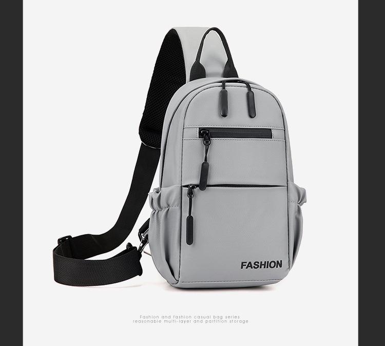 Men's Multi-Layer Large Capacity Crossbody Chest Bag for Outdoor Sports and Business Commute