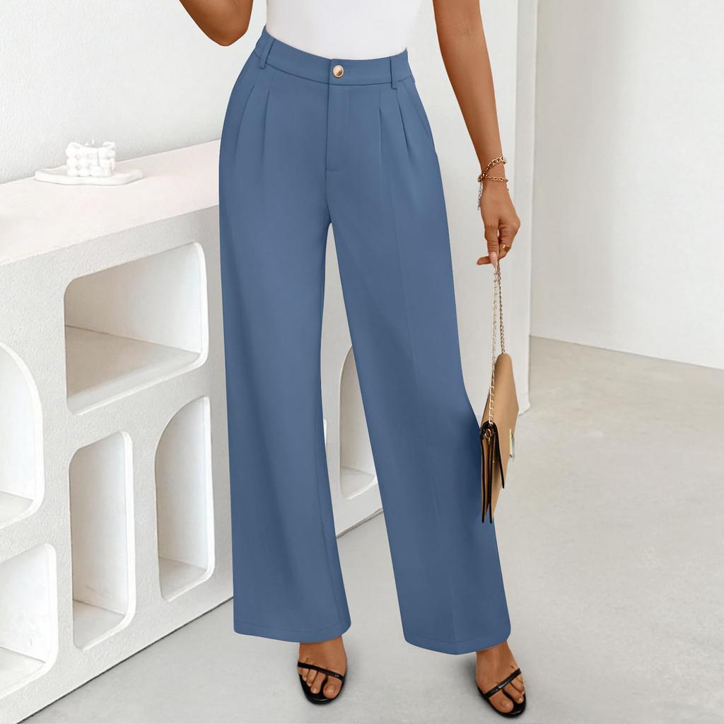 Women's Wide Leg Dress Pants High Waist Casual Business Officed Casual Trousers