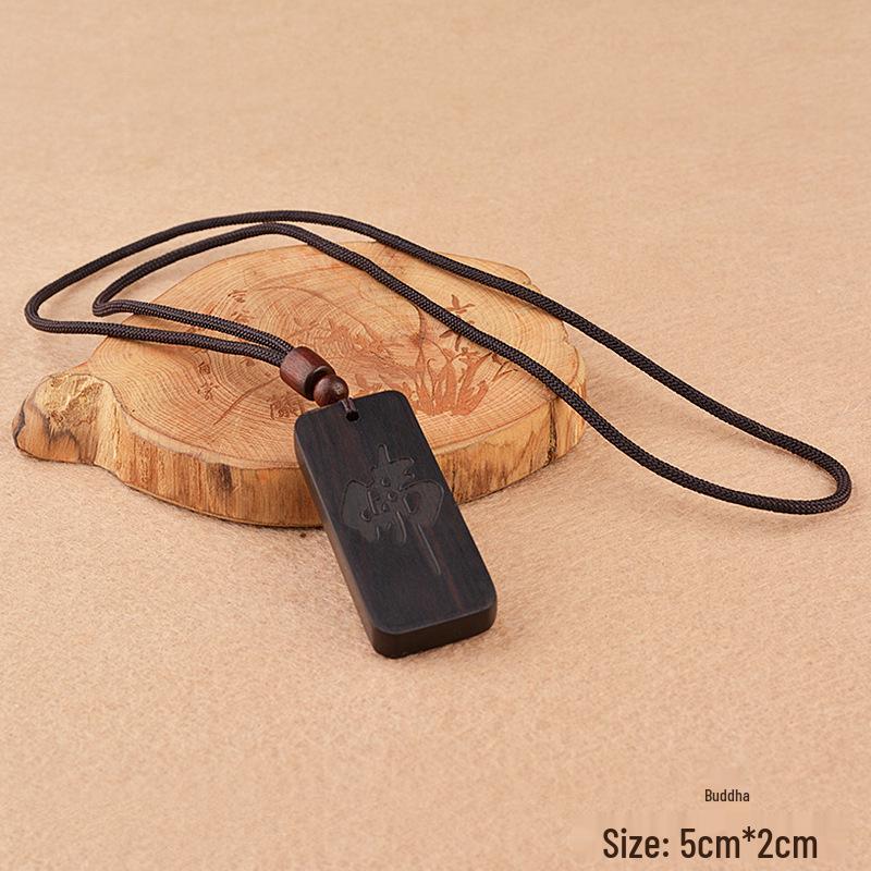 Ebony Pendant Necklace for Couples - Wushi Pai Ethnic Style Sweater Chain