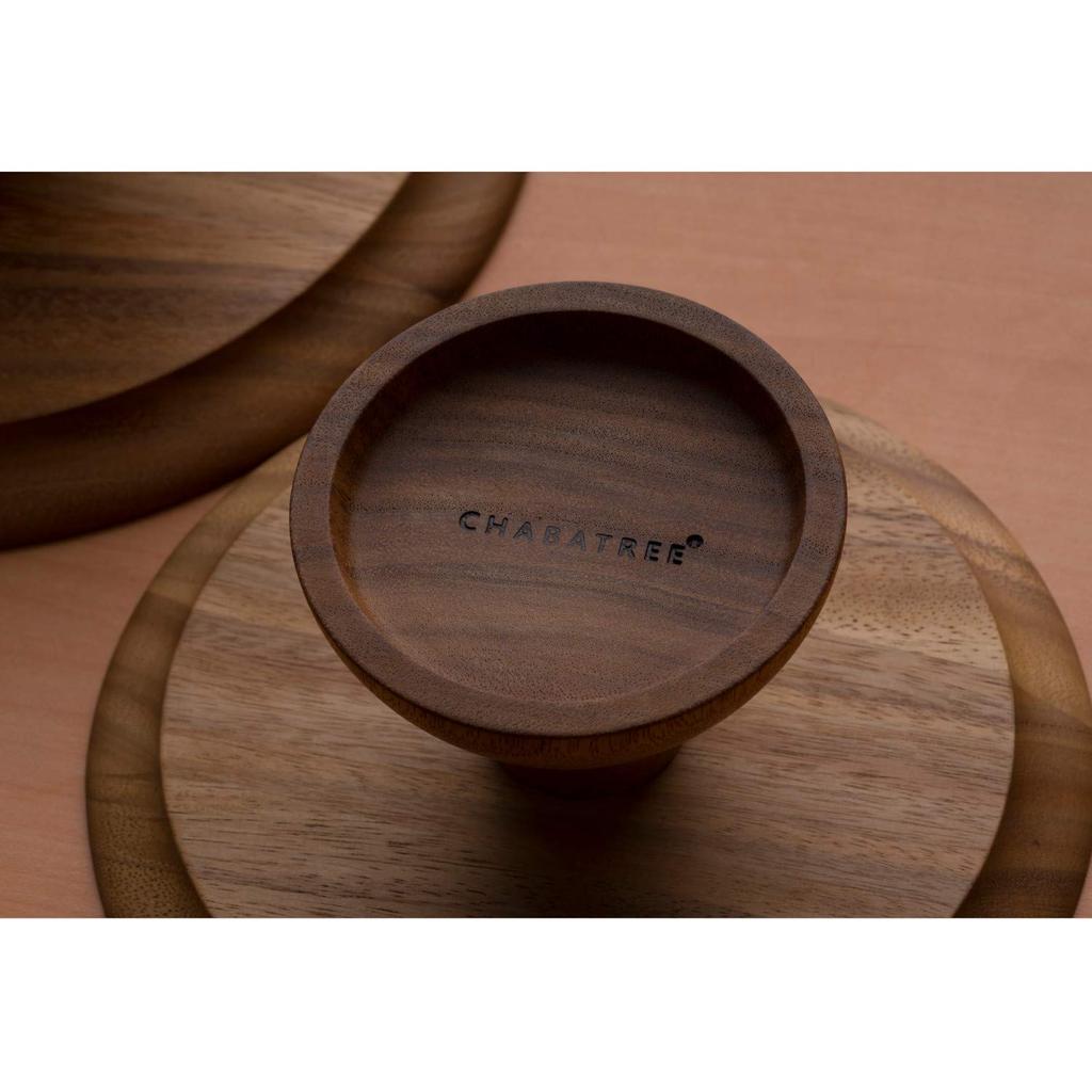 Chabatree Cake Stand Wooden S Marinetopia Acacia Diameter X Height 7cm Footed Plate Afternoon Tea Party Approx. 16.5 CU-028