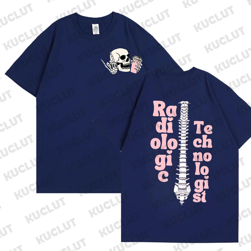 Floral Skeleton T-shirts for Women Sweatshirt Flower Skull Shirt Radiologic Technologist Tshirt Halloween Clothes for Women Tops