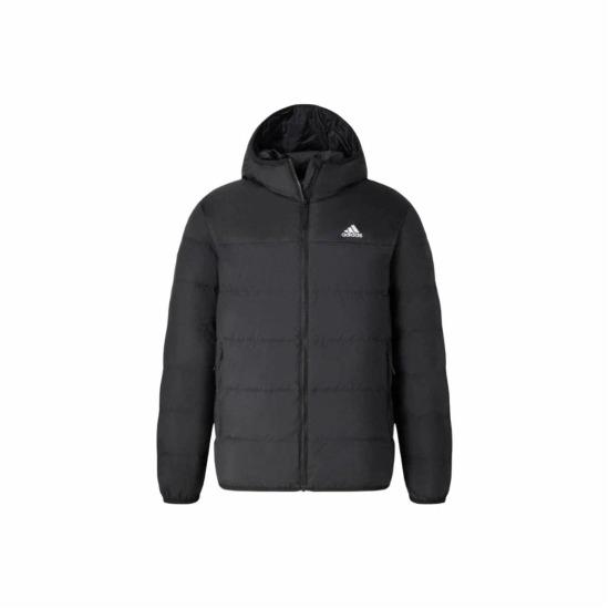 Adidas comfortable casual warm long-sleeve padded jacket unisex black JX1808