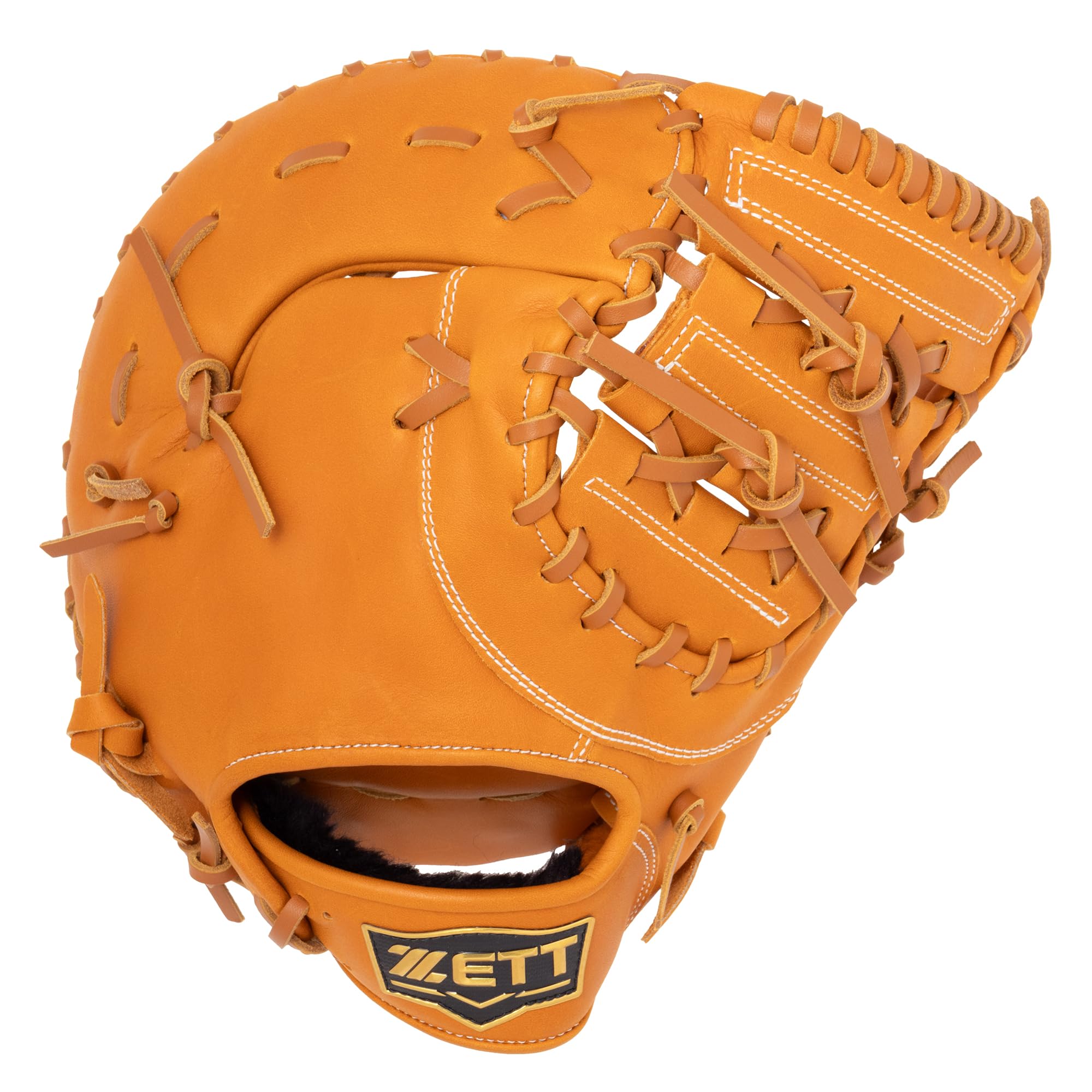ZETT Soft Steer First Soft BRF352613 Baseman s Mitt, Right-Handed Throw, Brown,
