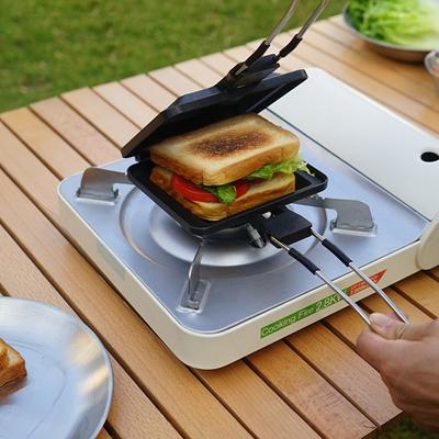 Outdoor Klappgriff Muffin Sandwich Backform Multifunktionale Camping Picknick Frühstück Klemme