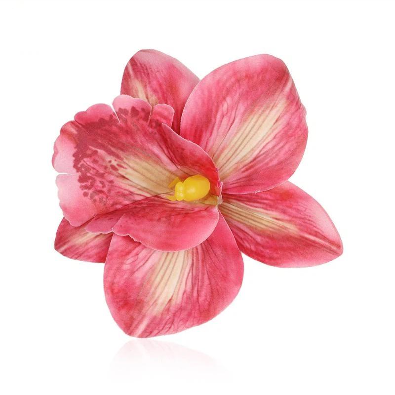 1Pc Hawaiian Flower Hair Clips For Women Girl Artificial Flower Hair Barrettes Hair Accessories Vacation Beach Party Hairpins