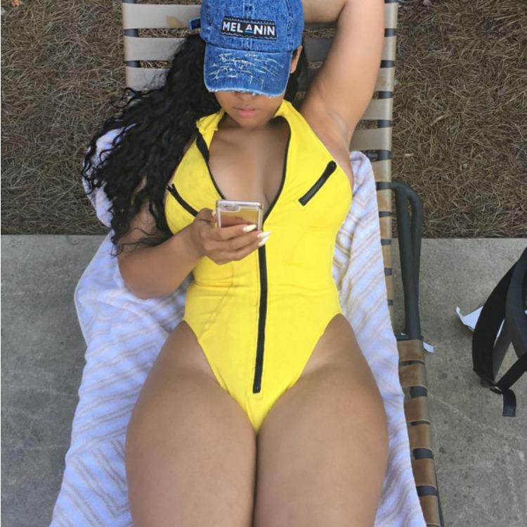 

2026 Women Zipper One Piece Bathing Suit, Sexy Push Up Slimming Swimwear XL жовтий