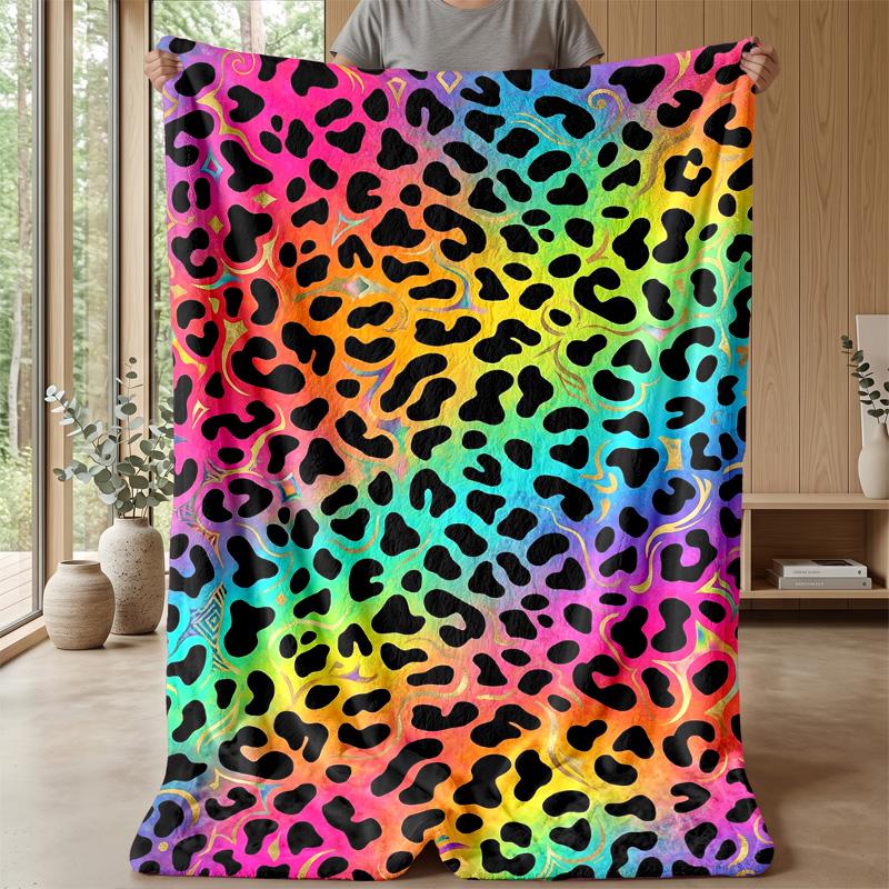 Rainbow Dolphins Paradise 1 Theme blanket Lightweight Warm Flannel Blanket Decorative Throw Blanket for Home Decoration
