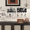 Key Holder With Shelf Black Metal Key Rack Key Hanger With Mounting Hardware Decorative Wall Mount Hanger Key Rack For Purse