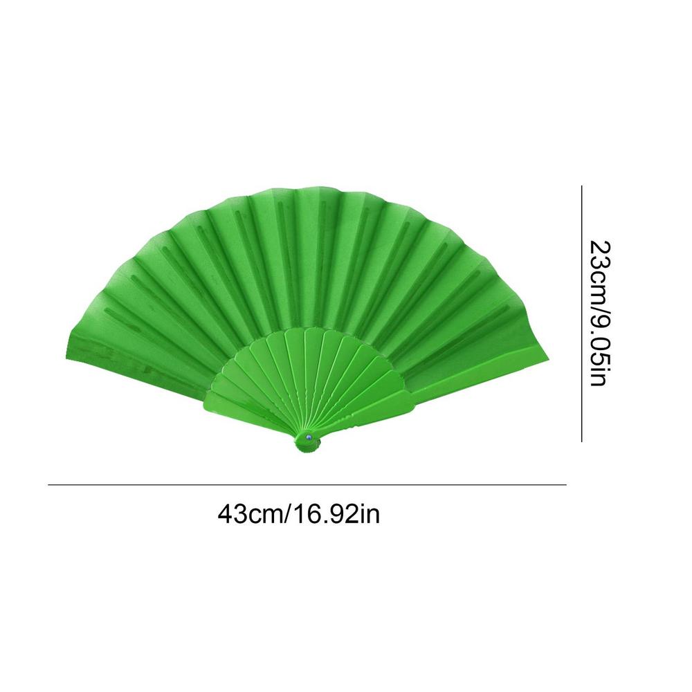 Plastic Bone Dance Fan Tai Chi Fan Yoga Kung Fu Performance Hand Folding Stage Fan Chinese Chinoiserie Wedding Party Decor