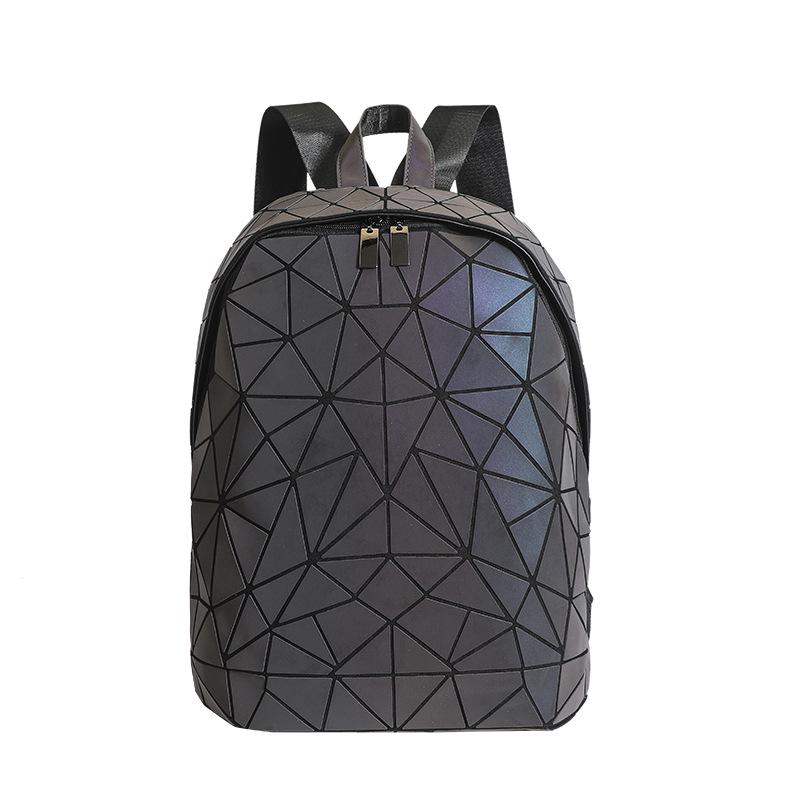 2026 Colorful Geometric Plaid Women's Fashion Backpack - Versatile Travel & School Bag