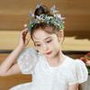 Butterfly Pearl Headpiece Imitation Pearl Girl Crown Flower Child Crown Kid Hair Hoop  Daily Wear