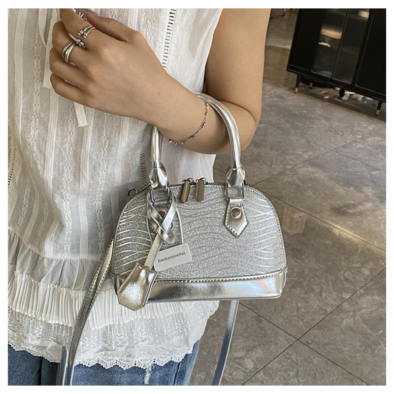 Silver Charm Illuminates Fashion Shining Silver Tone Silver Style Elegant Magic Exquisite Shell Bag Women's Bag Handbag