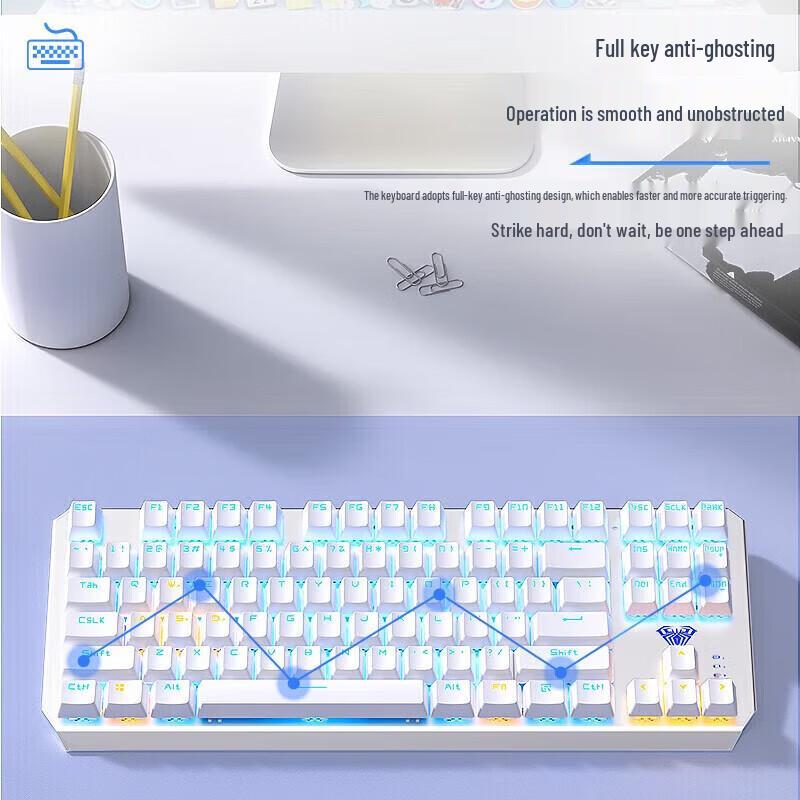 AULA F3087 Wired Mechanical Gaming Keyboard