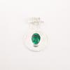 Chrome Diopside Gemstone 925 Sterling Silver Handcrafted Partywear Pendant 1.4" PP-57-5